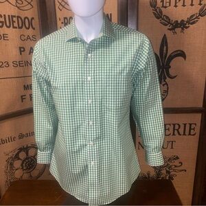 Brooks Brothers Green Gingham Shirt, 15.5/32